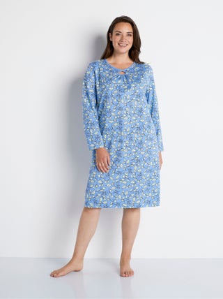 Chemise de nuit imprimé végétal