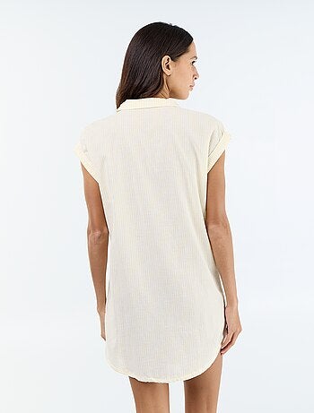 Chemise de nuit imprimée en voile de coton