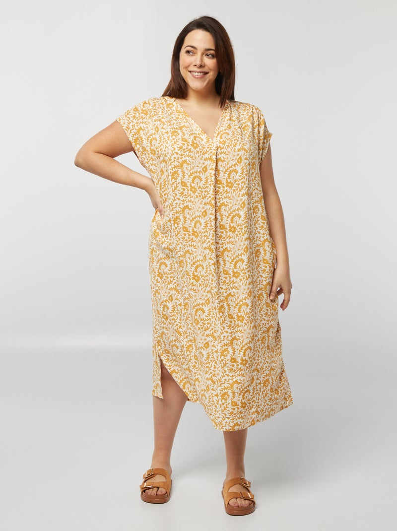 Chemise de nuit imprimée Jaune - Kiabi