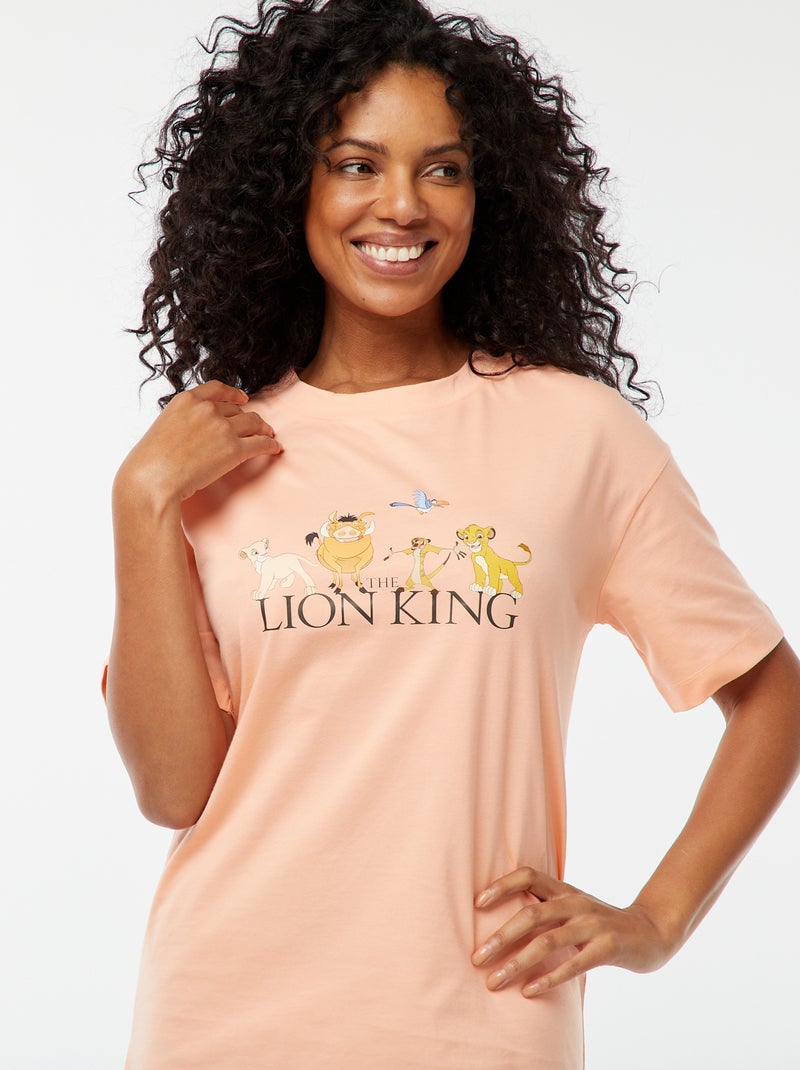 Chemise de nuit imprimée 'Simba' ORANGE - Kiabi