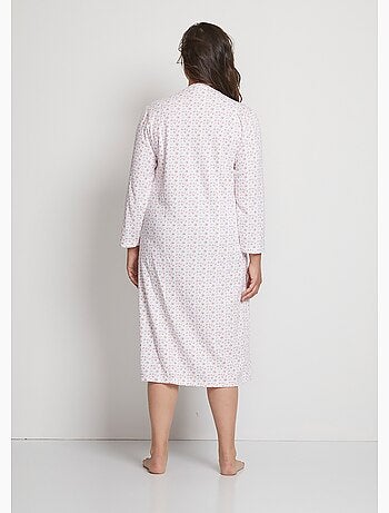 Chemise de nuit interlock boutonnée - Afibel