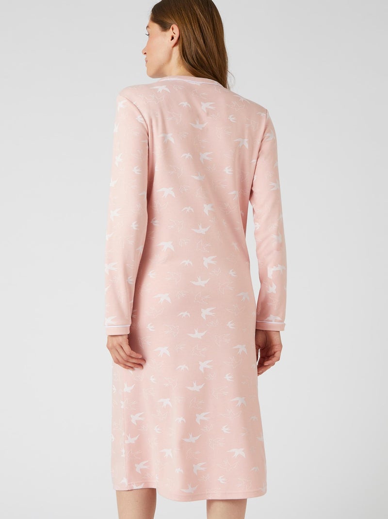 Chemise de nuit  interlock Thermolactyl - Damart Rose - Kiabi