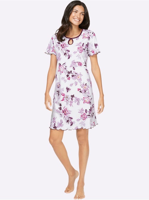 Chemise De Nuit Jersey Fin - Taille Standard - Moda Vilona - Kiabi Chemise De Nuit Jersey Fin - Taille Standard - Moda Vilona - Kiabi