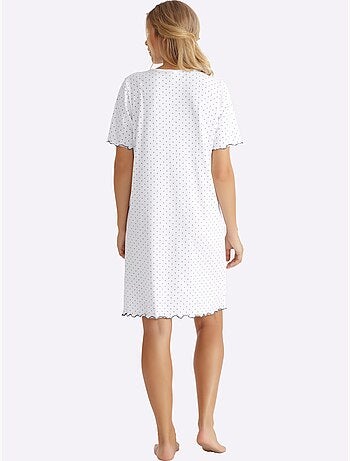 Chemise De Nuit Jersey Fin - Taille Standard - Moda Vilona