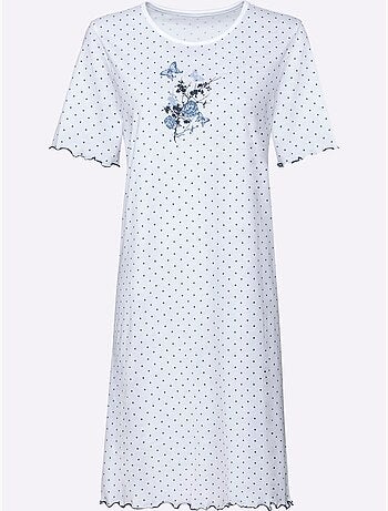 Chemise De Nuit Jersey Fin - Taille Standard - Moda Vilona