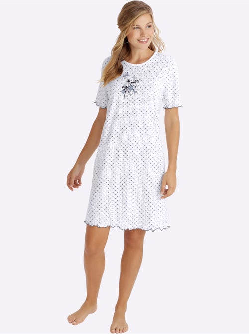 Chemise De Nuit Jersey Fin - Taille Standard - Moda Vilona - Kiabi Chemise De Nuit Jersey Fin - Taille Standard - Moda Vilona - Kiabi