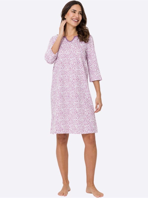 Chemise de nuit jersey fin - taille standard - moda vilona - Kiabi Chemise de nuit jersey fin - taille standard - moda vilona - Kiabi