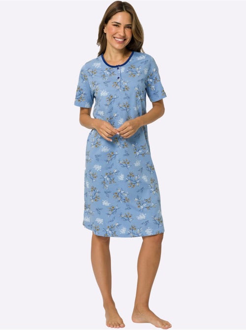 Chemise De Nuit Jersey Fin - Taille Standard - Moda Vilona - Kiabi Chemise De Nuit Jersey Fin - Taille Standard - Moda Vilona - Kiabi