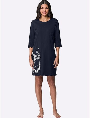 Chemise De Nuit Jersey Fin - Taille Standard - Moda Vilona