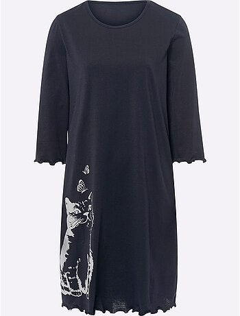 Chemise De Nuit Jersey Fin - Taille Standard - Moda Vilona