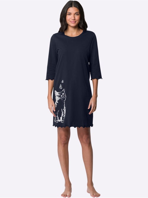 Chemise De Nuit Jersey Fin - Taille Standard - Moda Vilona - Kiabi
