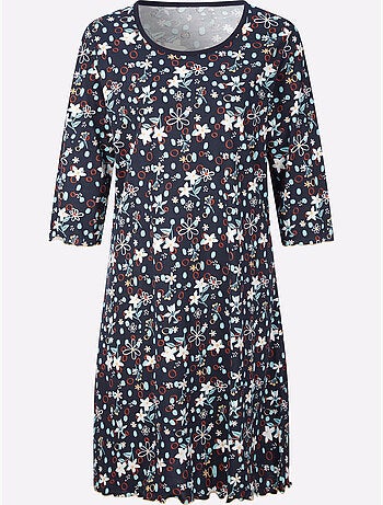 Chemise De Nuit Jersey Fin - Taille Standard - Moda Vilona