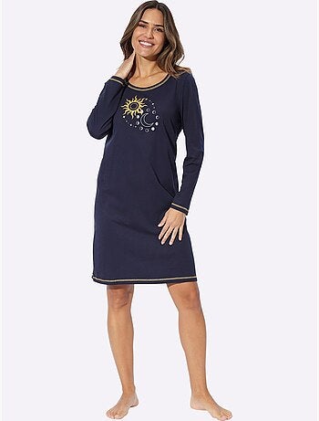 Chemise De Nuit Jersey Fin - Taille Standard - Moda Vilona