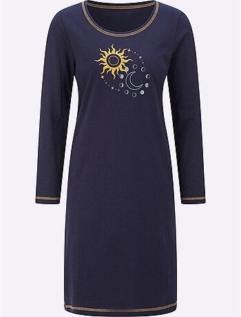 Chemise De Nuit Jersey Fin - Taille Standard - Moda Vilona