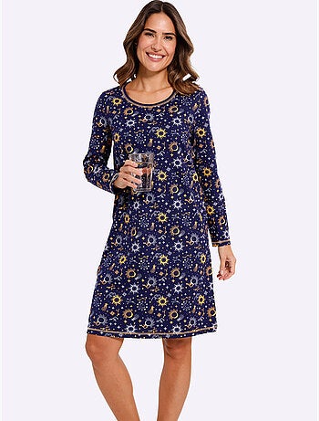 Chemise De Nuit Jersey Fin - Taille Standard - Moda Vilona