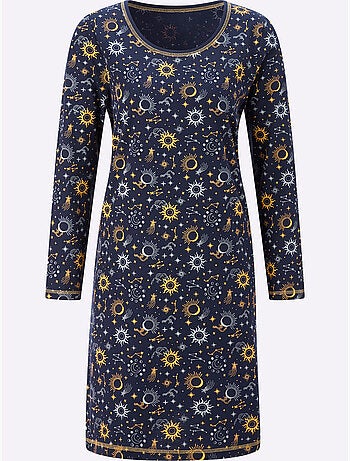 Chemise De Nuit Jersey Fin - Taille Standard - Moda Vilona