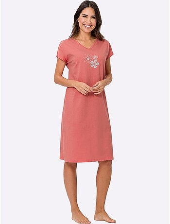 Chemise De Nuit Jersey Fin - Taille Standard - Moda Vilona