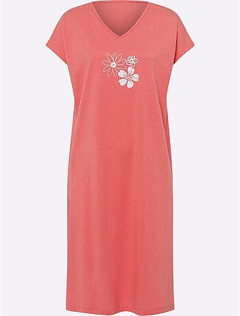 Chemise De Nuit Jersey Fin - Taille Standard - Moda Vilona