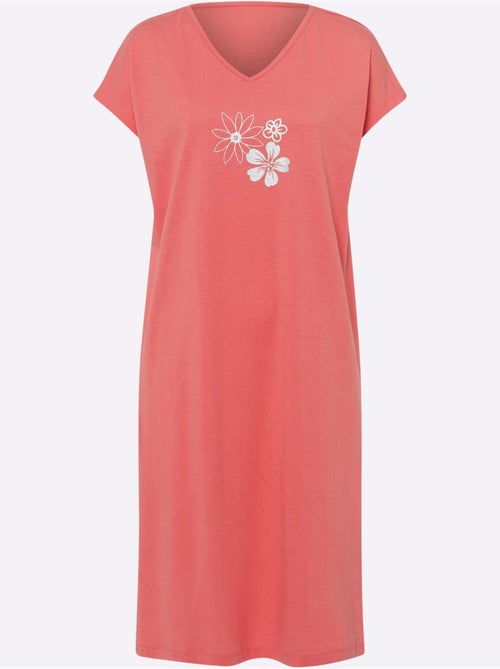 Chemise De Nuit Jersey Fin - Taille Standard - Moda Vilona - Kiabi