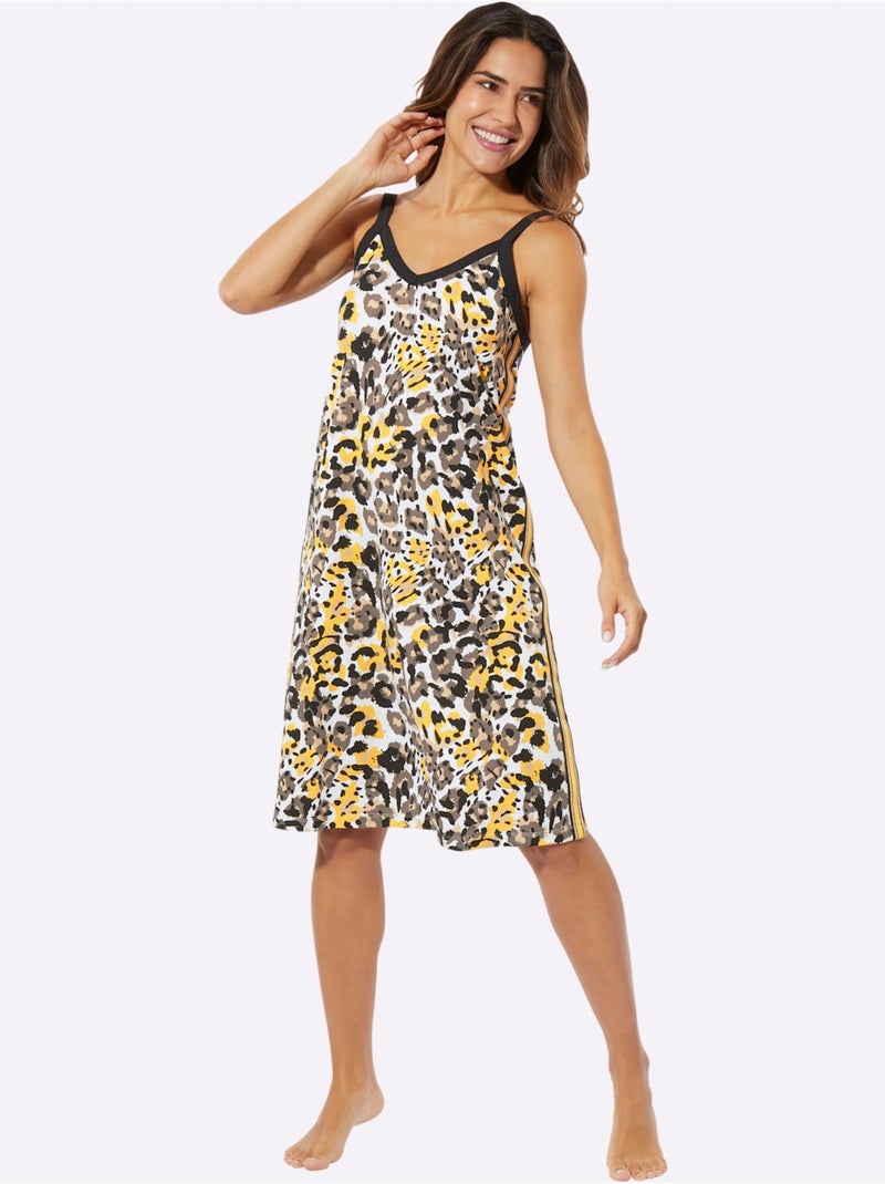 Chemise De Nuit Jersey Fin - Taille Standard - Moda Vilona Ecru - Kiabi