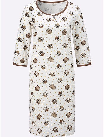 Chemise De Nuit Jersey Fin - Taille Standard - Moda Vilona