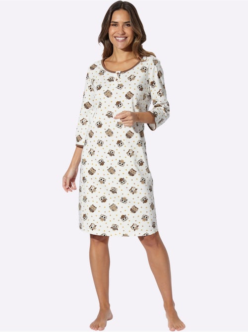 Chemise De Nuit Jersey Fin - Taille Standard - Moda Vilona - Kiabi Chemise De Nuit Jersey Fin - Taille Standard - Moda Vilona - Kiabi