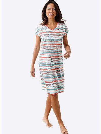Chemise De Nuit Jersey Fin - Taille Standard - Moda Vilona