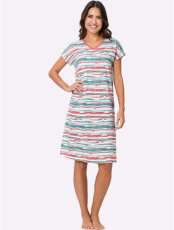 Chemise De Nuit Jersey Fin - Taille Standard - Moda Vilona