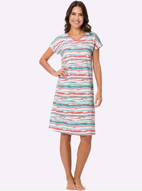 Chemise De Nuit Jersey Fin - Taille Standard - Moda Vilona - Kiabi Chemise De Nuit Jersey Fin - Taille Standard - Moda Vilona - Kiabi