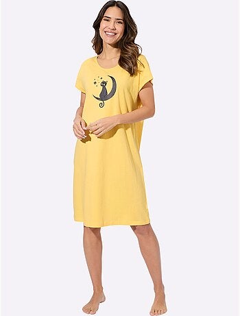 Chemise De Nuit Jersey Fin - Taille Standard - Moda Vilona