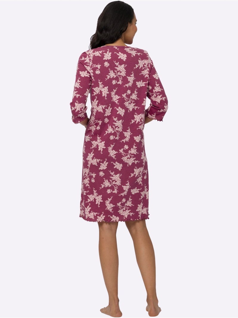 Chemise de nuit jersey fin - taille standard - moda vilona Mauve - Kiabi