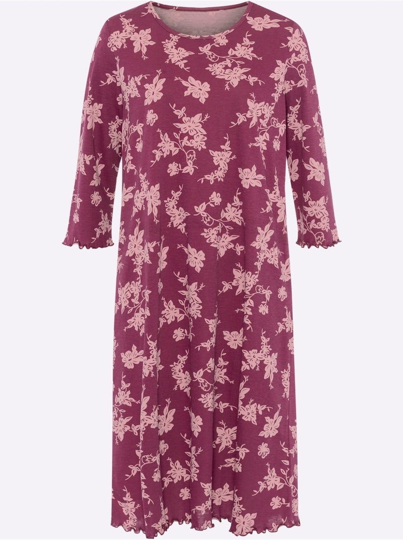 Chemise de nuit jersey fin - taille standard - moda vilona Mauve - Kiabi