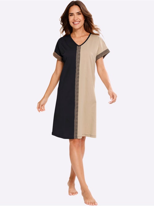 Chemise De Nuit Jersey Fin - Taille Standard - Moda Vilona - Kiabi Chemise De Nuit Jersey Fin - Taille Standard - Moda Vilona - Kiabi