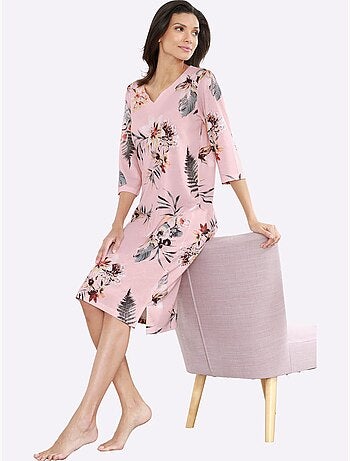 Chemise De Nuit Jersey Fin - Taille Standard - Moda Vilona