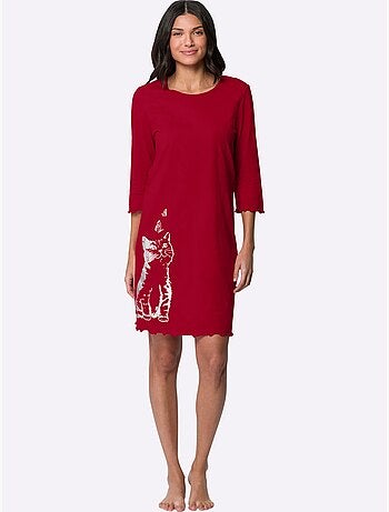 Chemise De Nuit Jersey Fin - Taille Standard - Moda Vilona