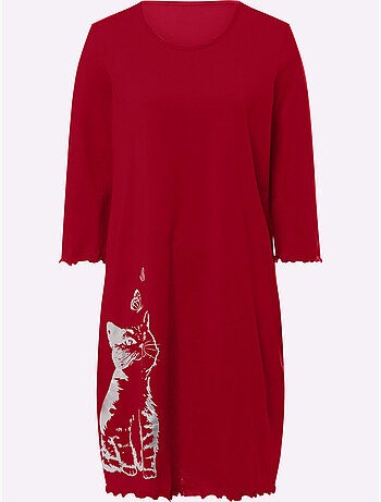 Chemise De Nuit Jersey Fin - Taille Standard - Moda Vilona