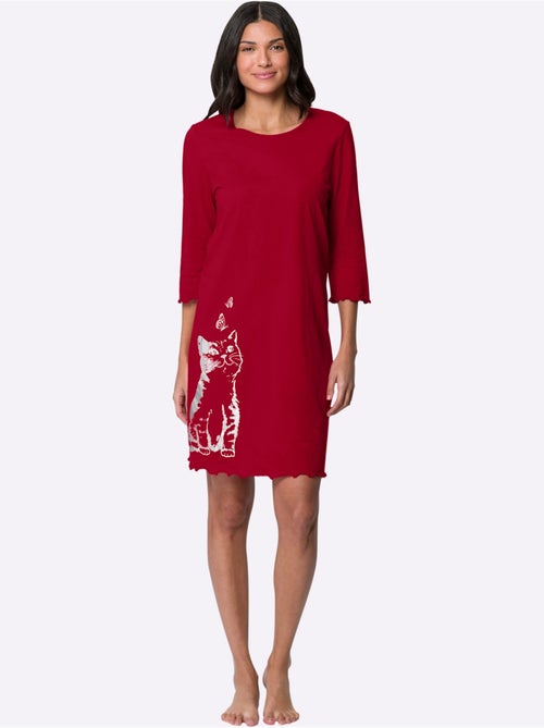 Chemise De Nuit Jersey Fin - Taille Standard - Moda Vilona - Kiabi Chemise De Nuit Jersey Fin - Taille Standard - Moda Vilona - Kiabi