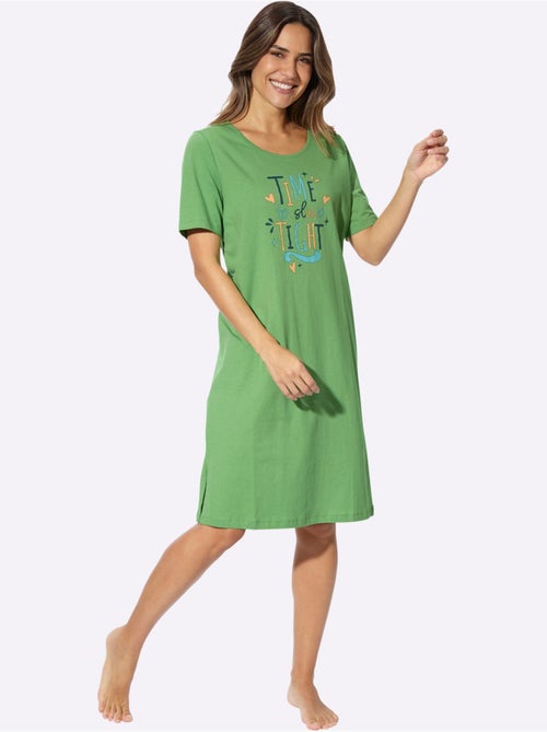 Chemise de nuit jersey fin - taille standard - moda vilona - Kiabi Chemise de nuit jersey fin - taille standard - moda vilona - Kiabi