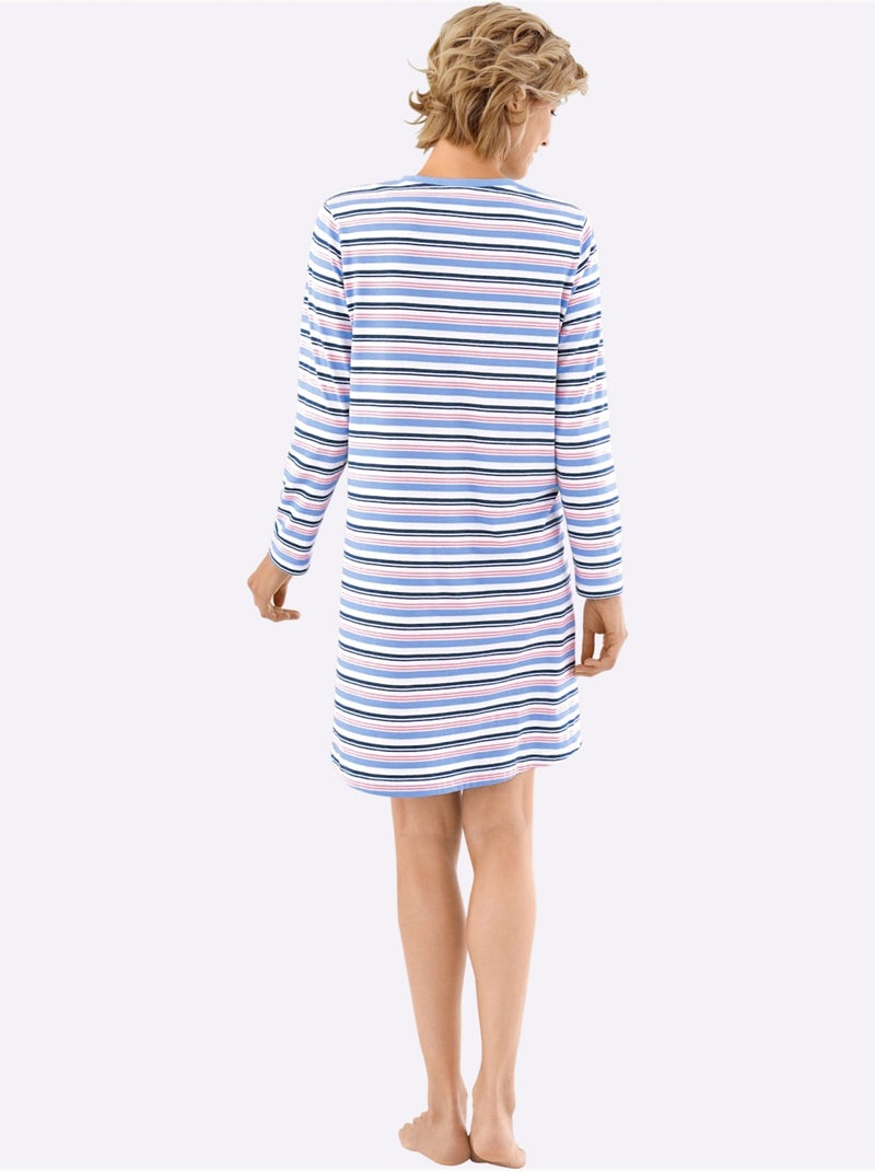 Chemise de nuit jersey fin - taille standard - witt Bleu - Kiabi