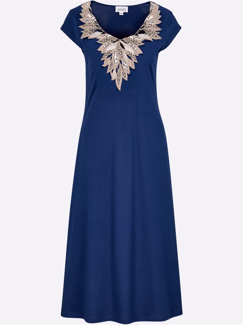Chemise De Nuit Jersey Fin - Taille Standard - Witt Bleu roi - Kiabi
