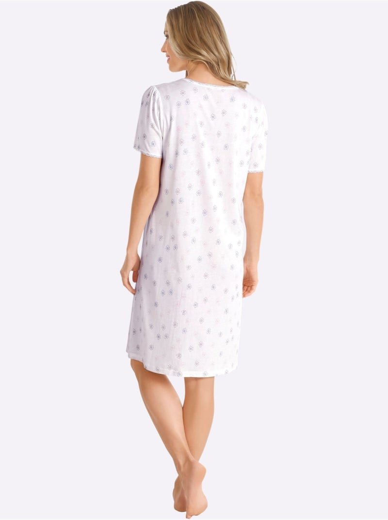 Chemise De Nuit Jersey Fin - Taille Standard - Witt Ecru - Kiabi