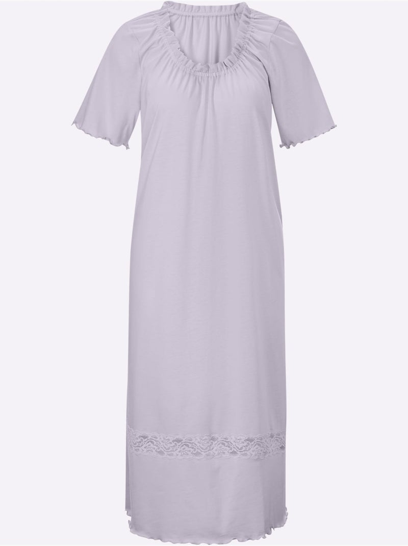 Chemise De Nuit Jersey Fin - Taille Standard - Witt Parme - Kiabi