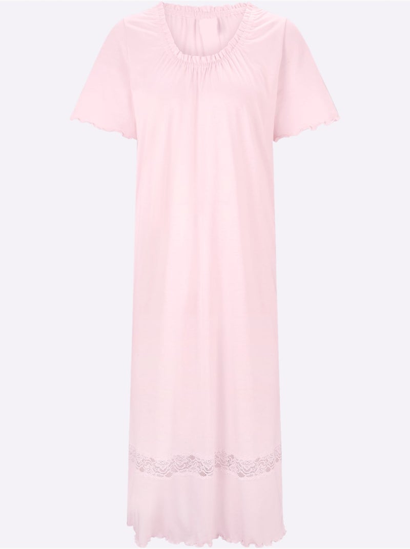 Chemise De Nuit Jersey Fin - Taille Standard - Witt Rose clair - Kiabi