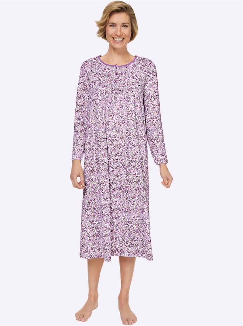 Chemise De Nuit Jersey Fin - Taille Standard - Witt Rose - Kiabi