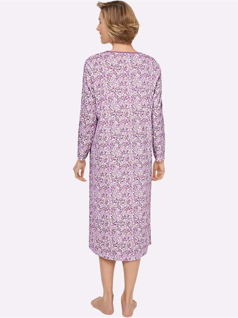 Chemise De Nuit Jersey Fin - Taille Standard - Witt Rose - Kiabi