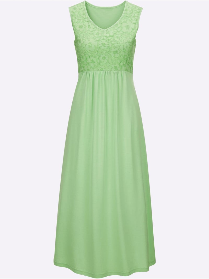 Chemise De Nuit Jersey Fin - Taille Standard - Witt Vert - Kiabi