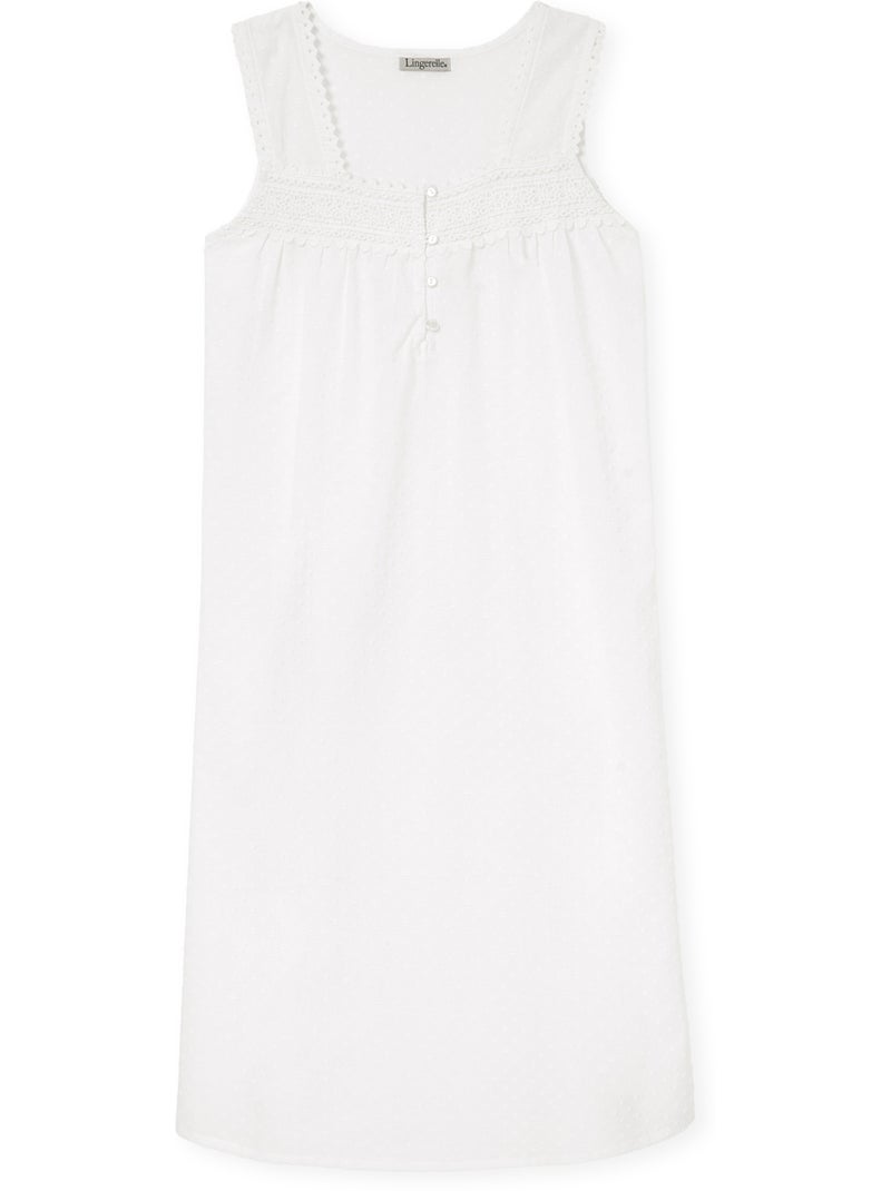 Chemise de nuit larges bretelles - DAXON Blanc Blanc - Kiabi