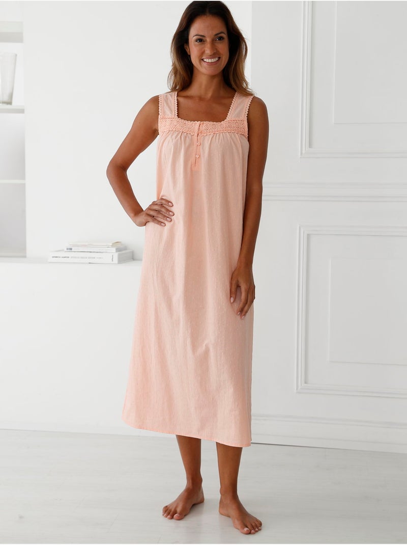 Chemise de nuit larges bretelles - DAXON Orange clair - Kiabi
