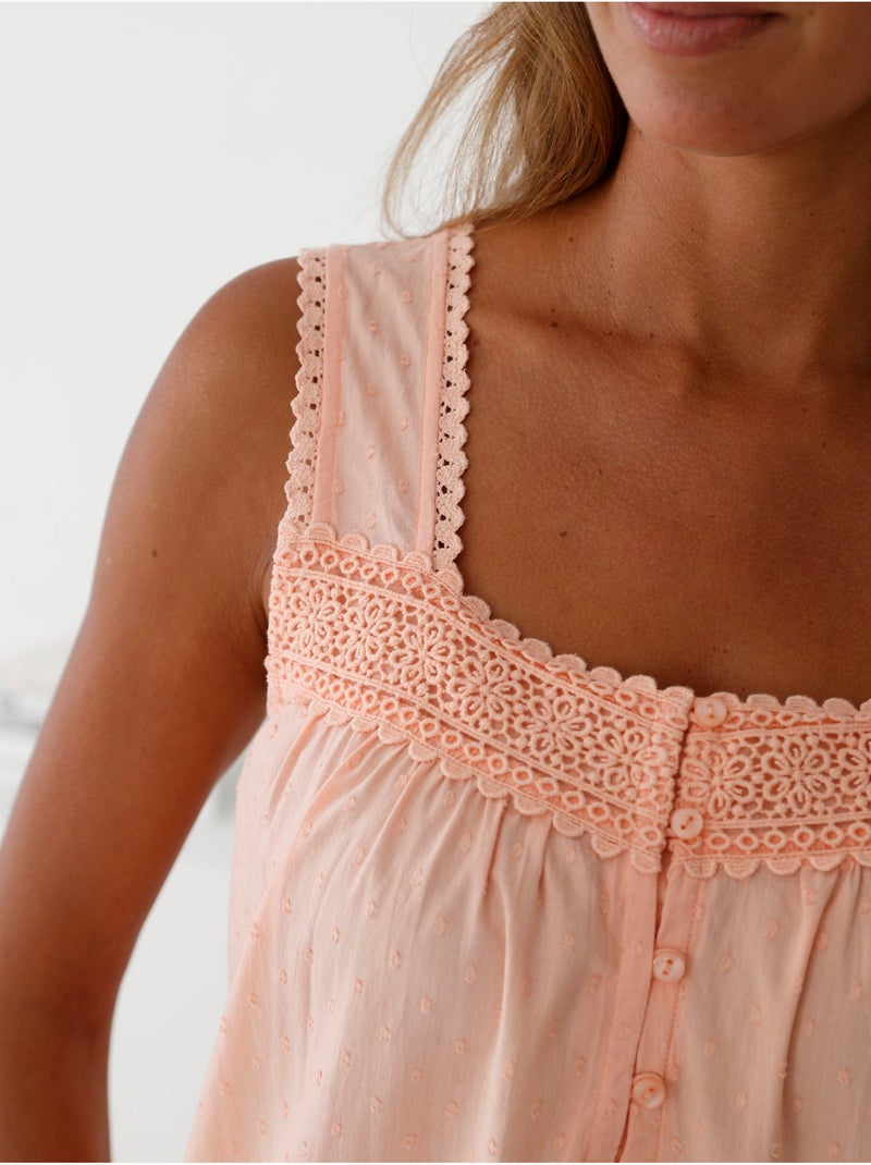 Chemise de nuit larges bretelles - DAXON Orange clair - Kiabi