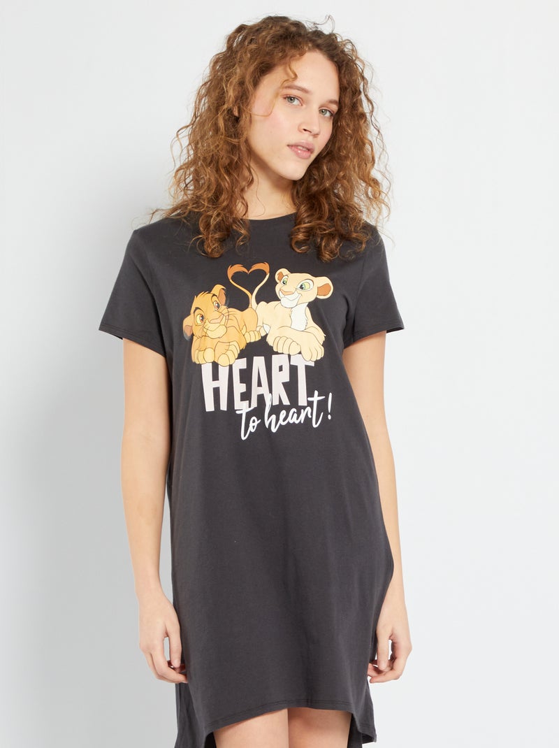Chemise de nuit 'Le Roi Lion' Gris simba - Kiabi